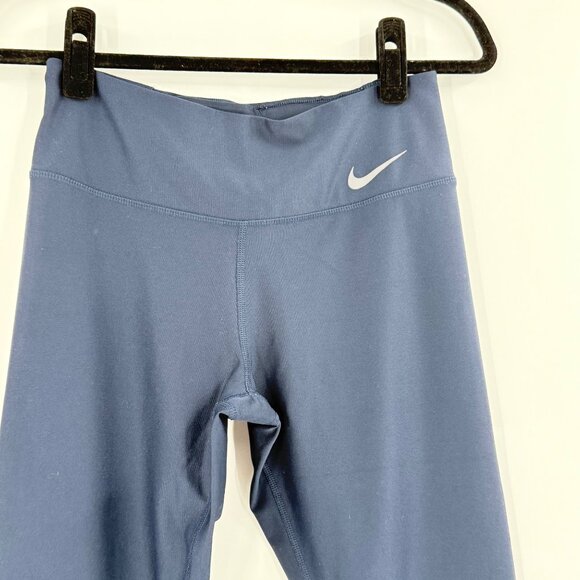 Nike Dri-Fit Womens Leggings S Blue/Gray Polyester & Spandex Stretch Activewear - Picture 7 of 11